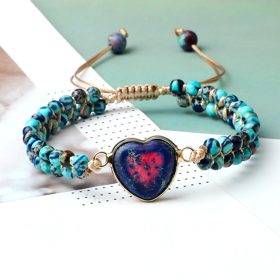 Jasper Heart Bracelet - Never forget how much I love you - Image 7