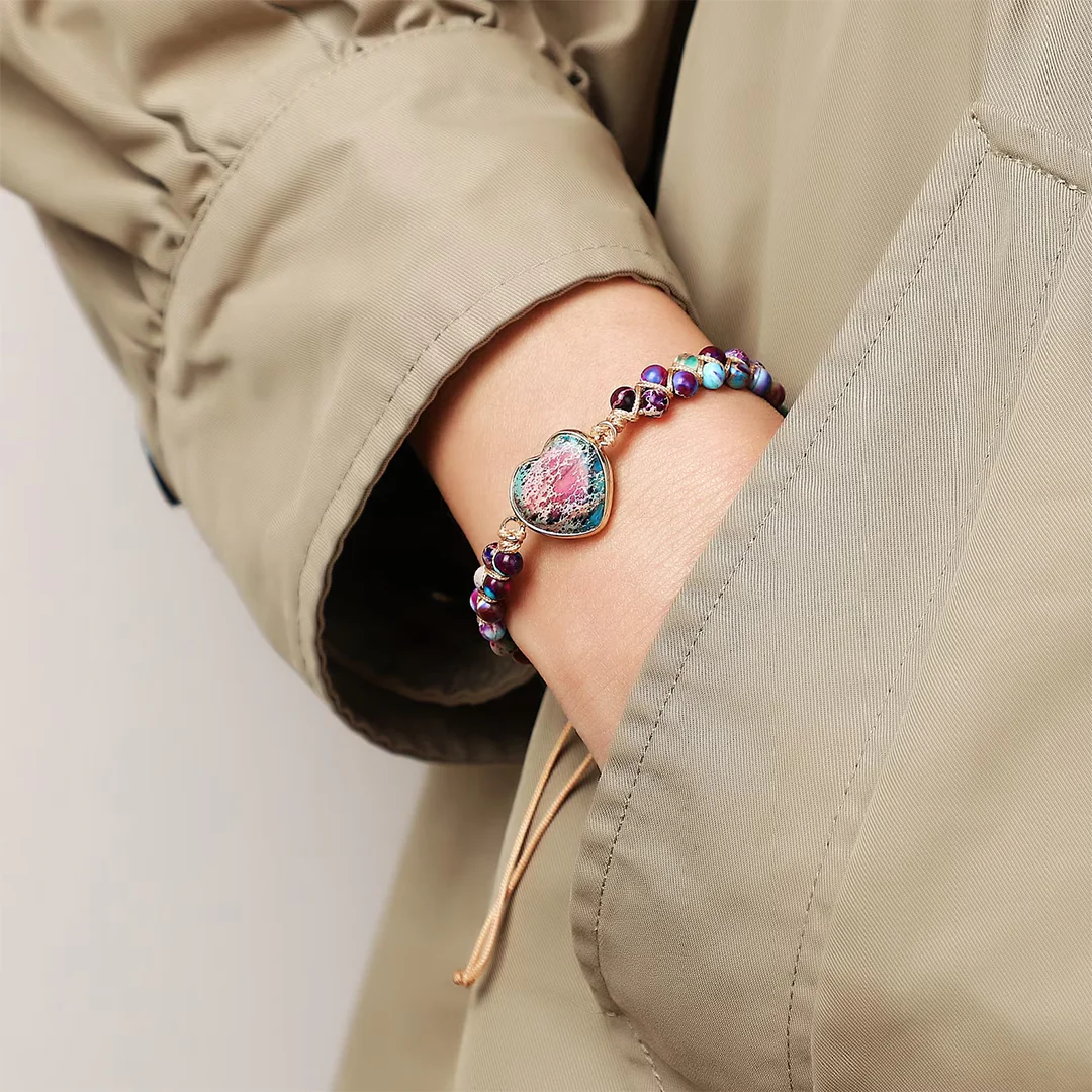 Jasper Heart Bracelet - Never forget how much I love you - Image 8
