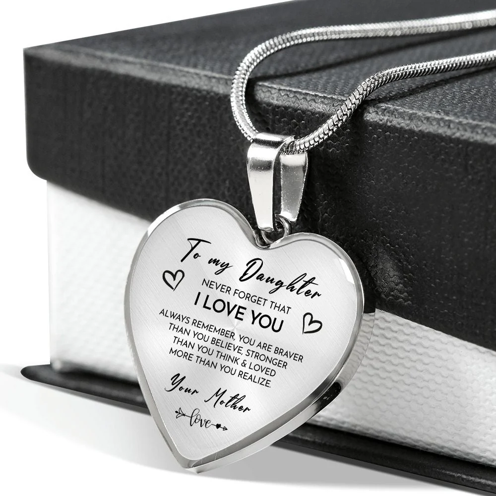 Heart necklace - To my daughter from Mom - Image 3