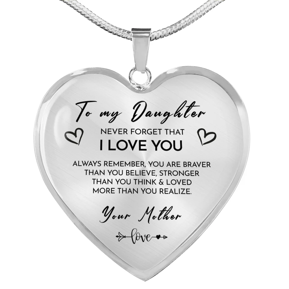 Heart necklace - To my daughter from Mom - Image 4
