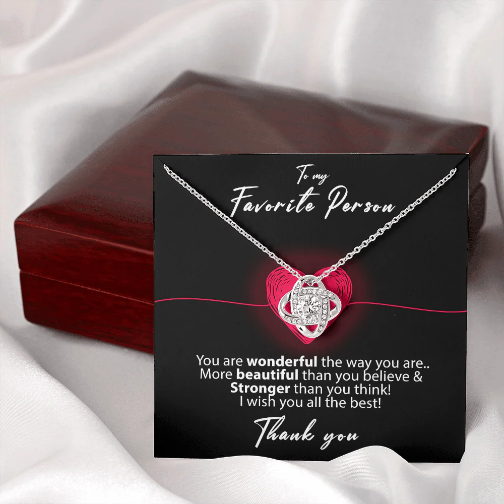 Sterling Silver Necklace - To my favorite Person - Thank you - Image 5