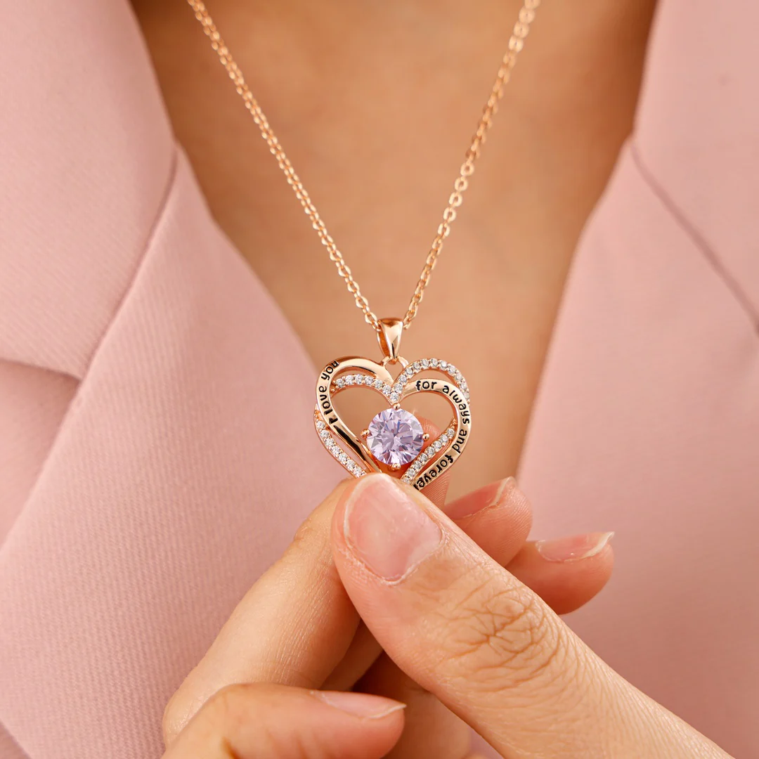 Sterling Silver Necklace - I love you always and forever - Image 2