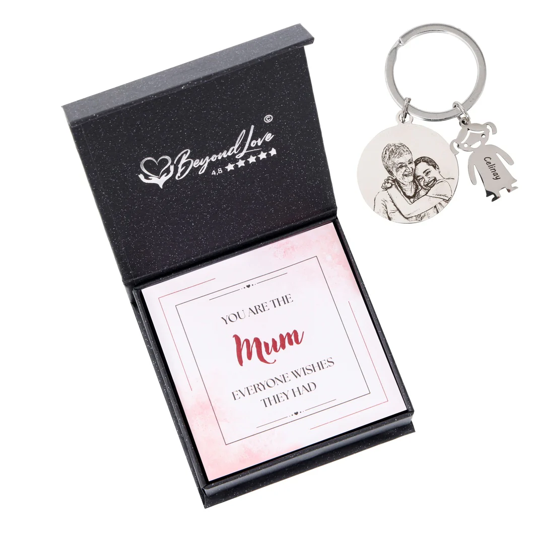 Kid Charms Keychain Custom Text And Photo
