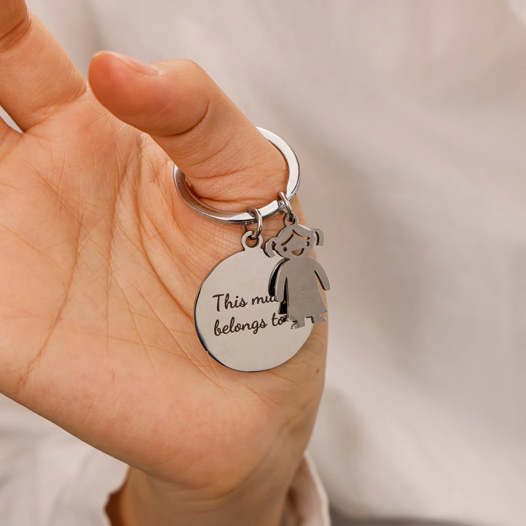 Kid Charms Keychain Custom Text And Photo - Image 5