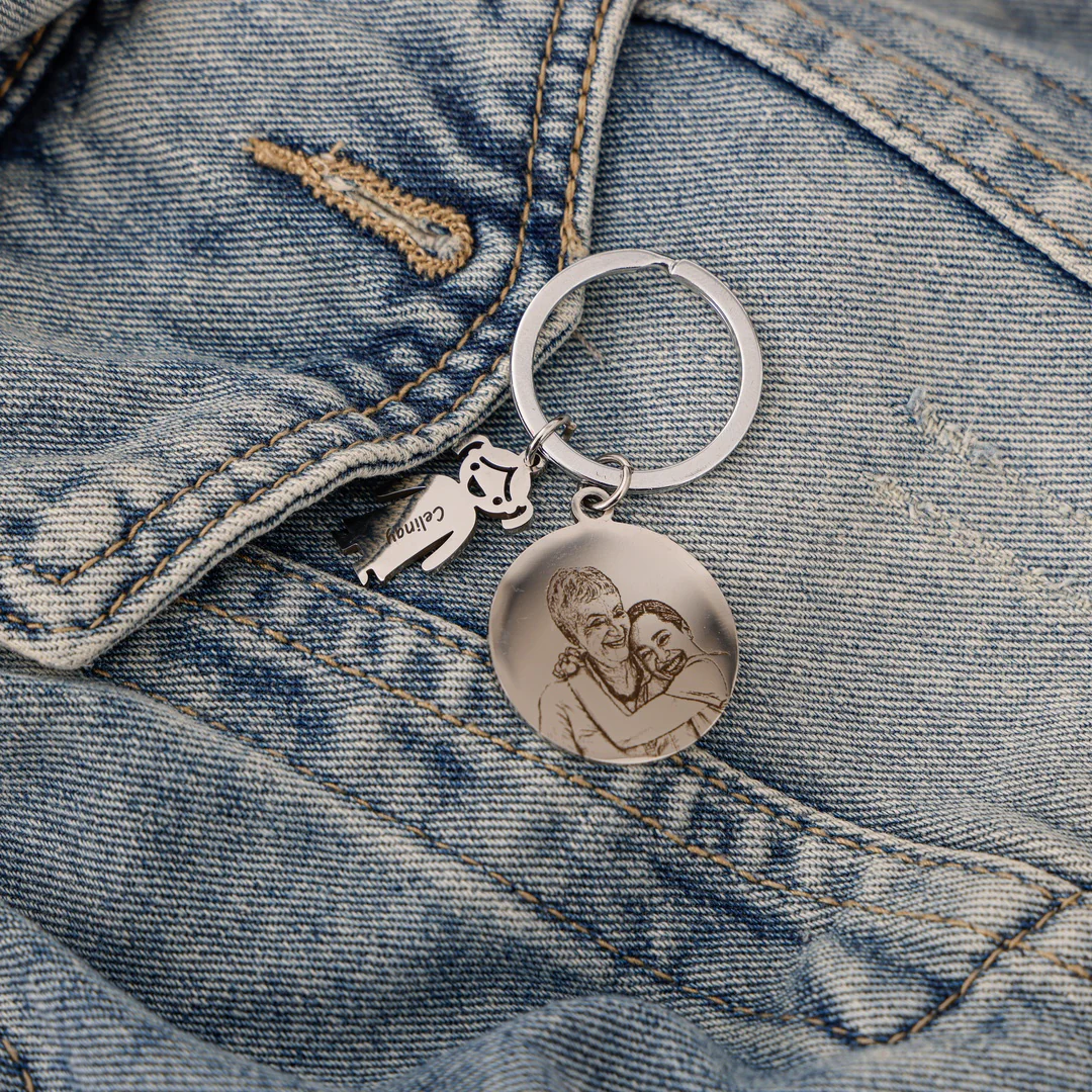 Kid Charms Keychain Custom Text And Photo - Image 6