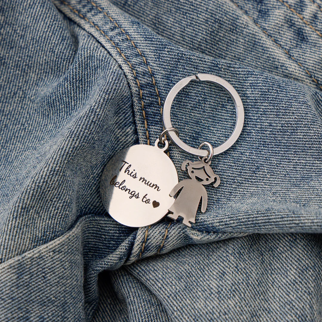 Kid Charms Keychain Custom Text And Photo - Image 7