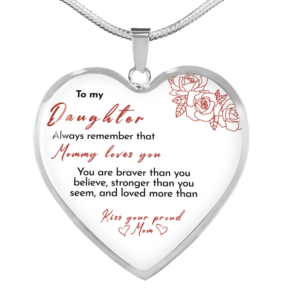 Heart necklace - Kiss, Mom