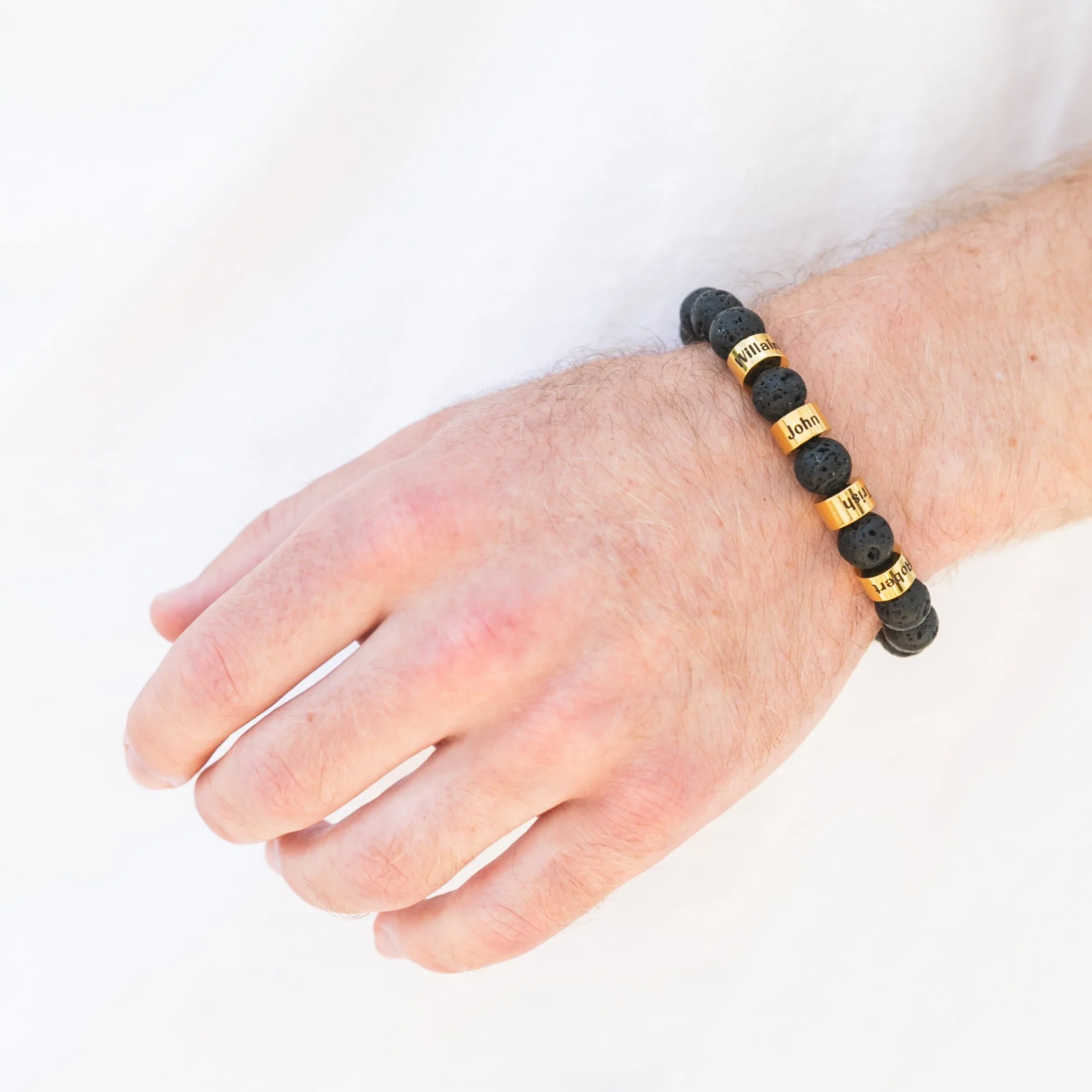 Lava stone bracelet - To my beloved Dad/Son/Husband - Image 3