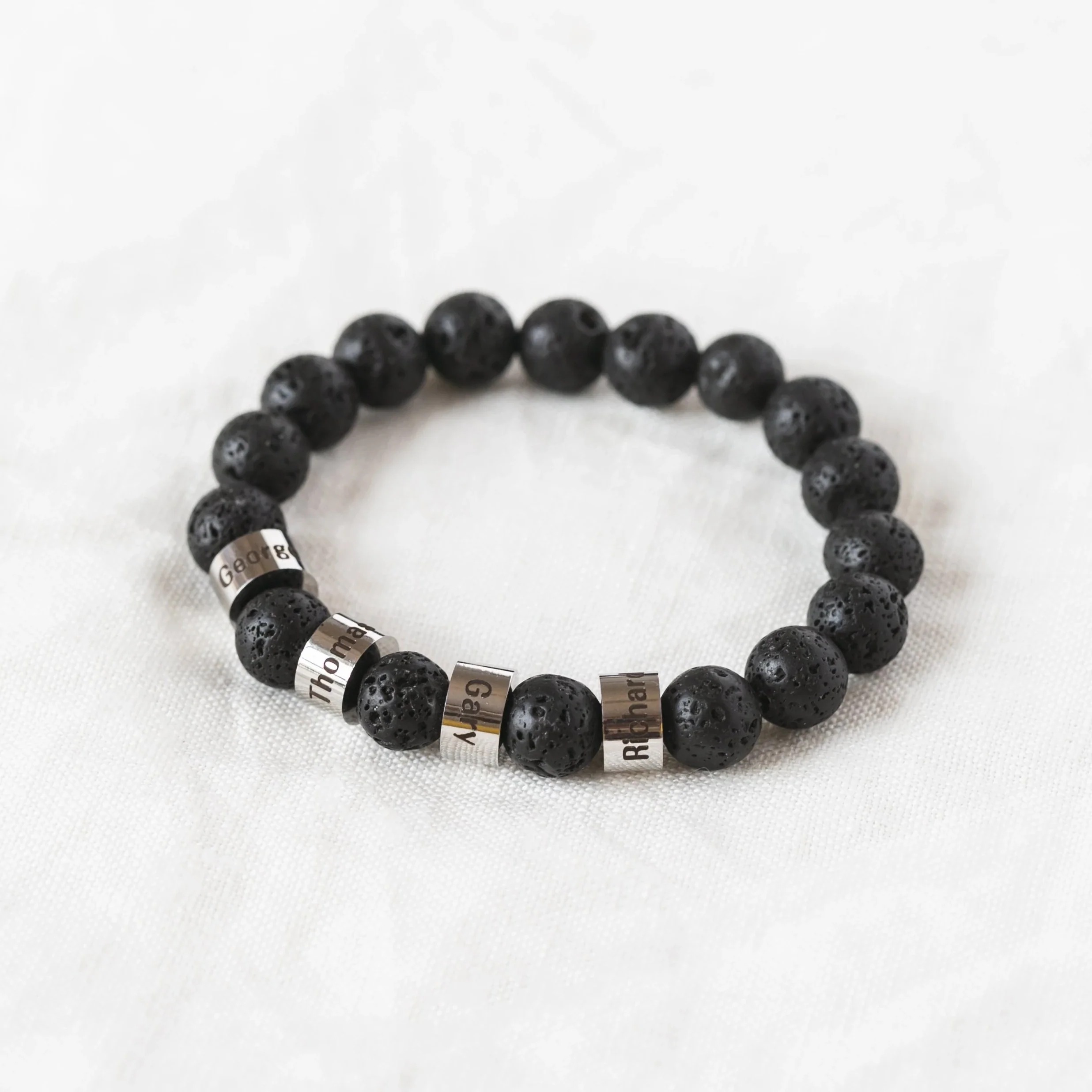 Lava stone bracelet - To my beloved Dad/Son/Husband - Image 4