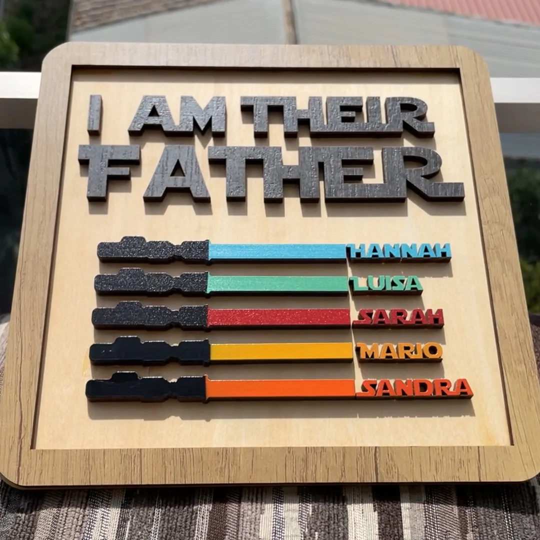 Personalized Lightsaber Gift - I Am Your Father Sign - Image 3