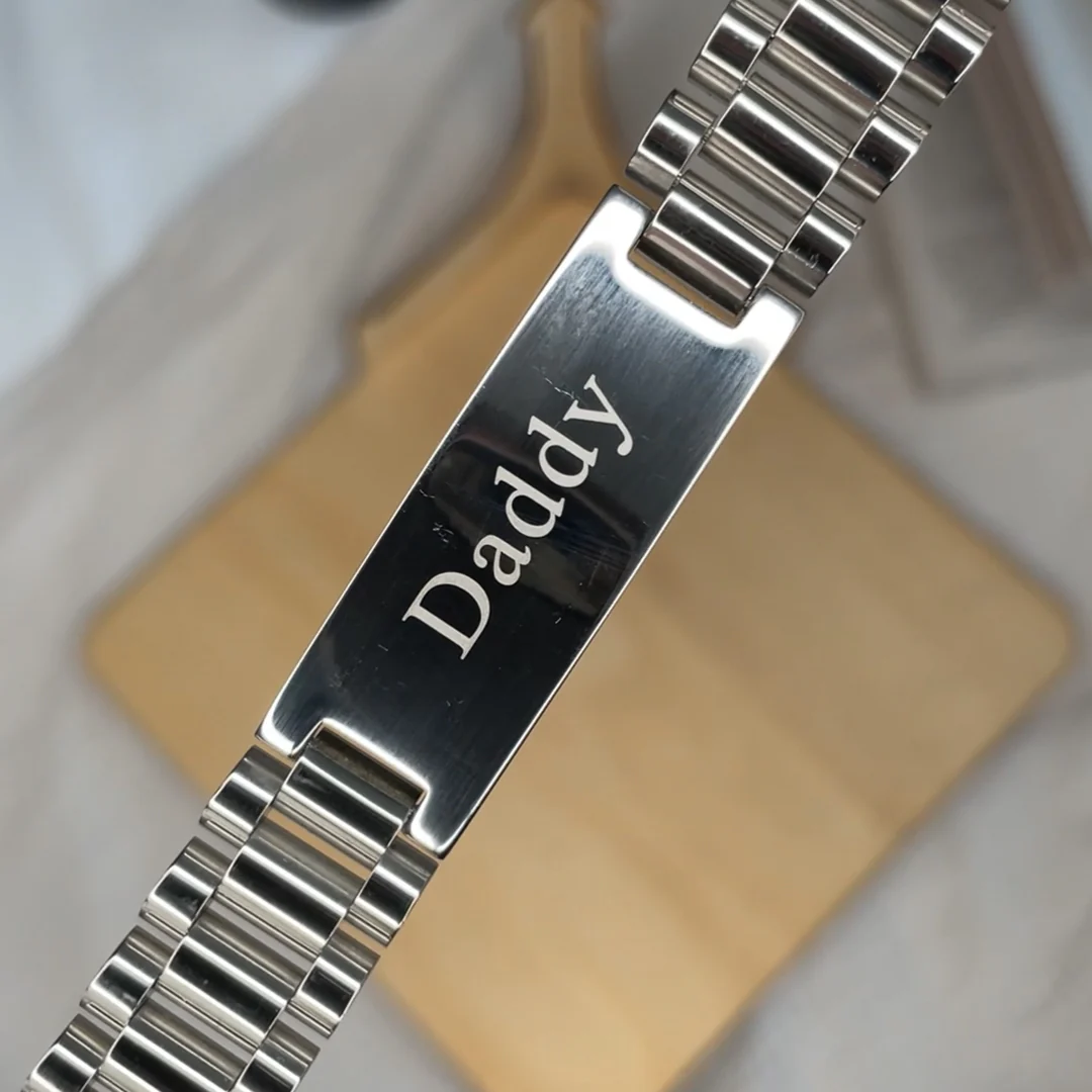 Stainless Steel Link Bracelet - To my beloved Dad - Image 5