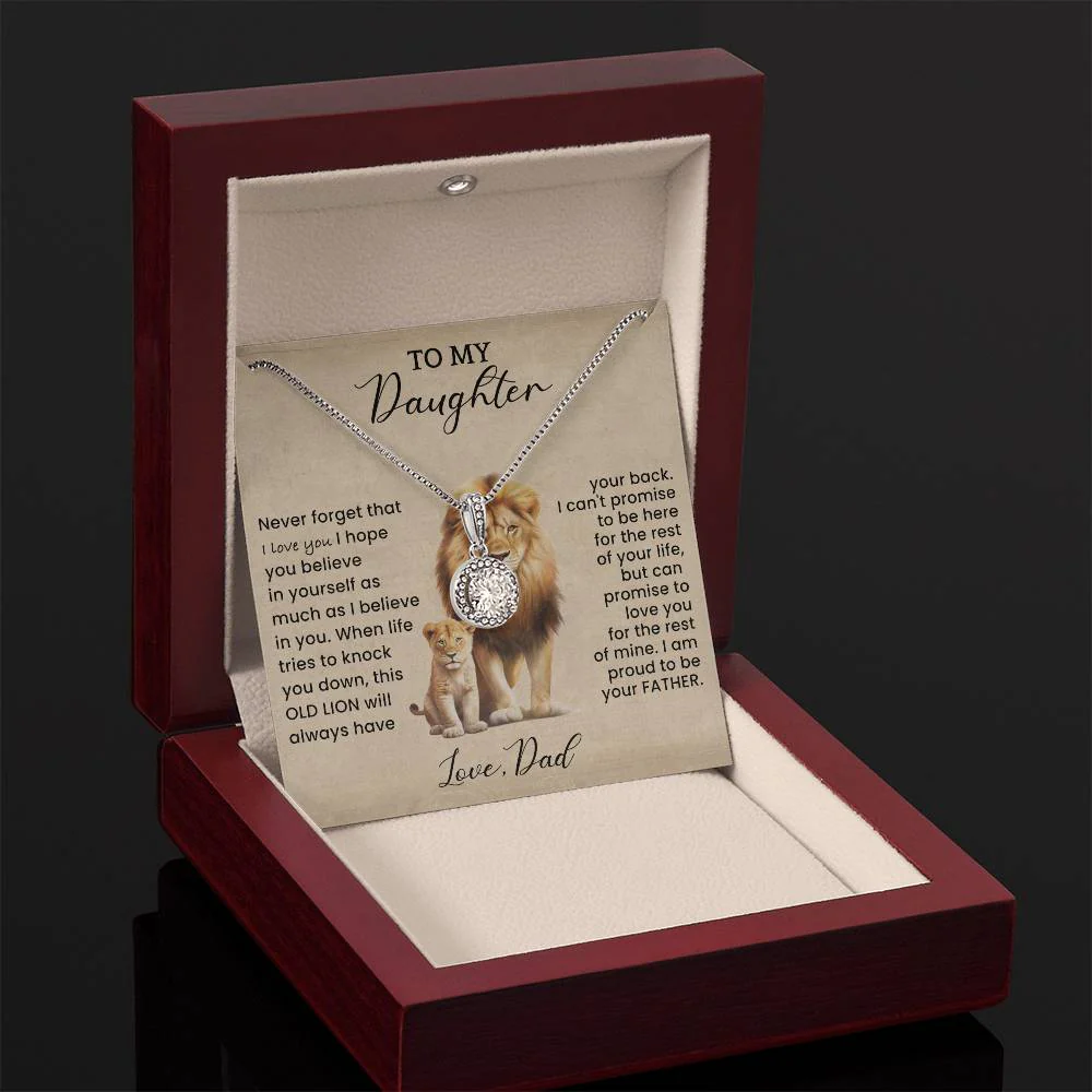 Sterling Silver Necklace "To My Daughter - I Love You"