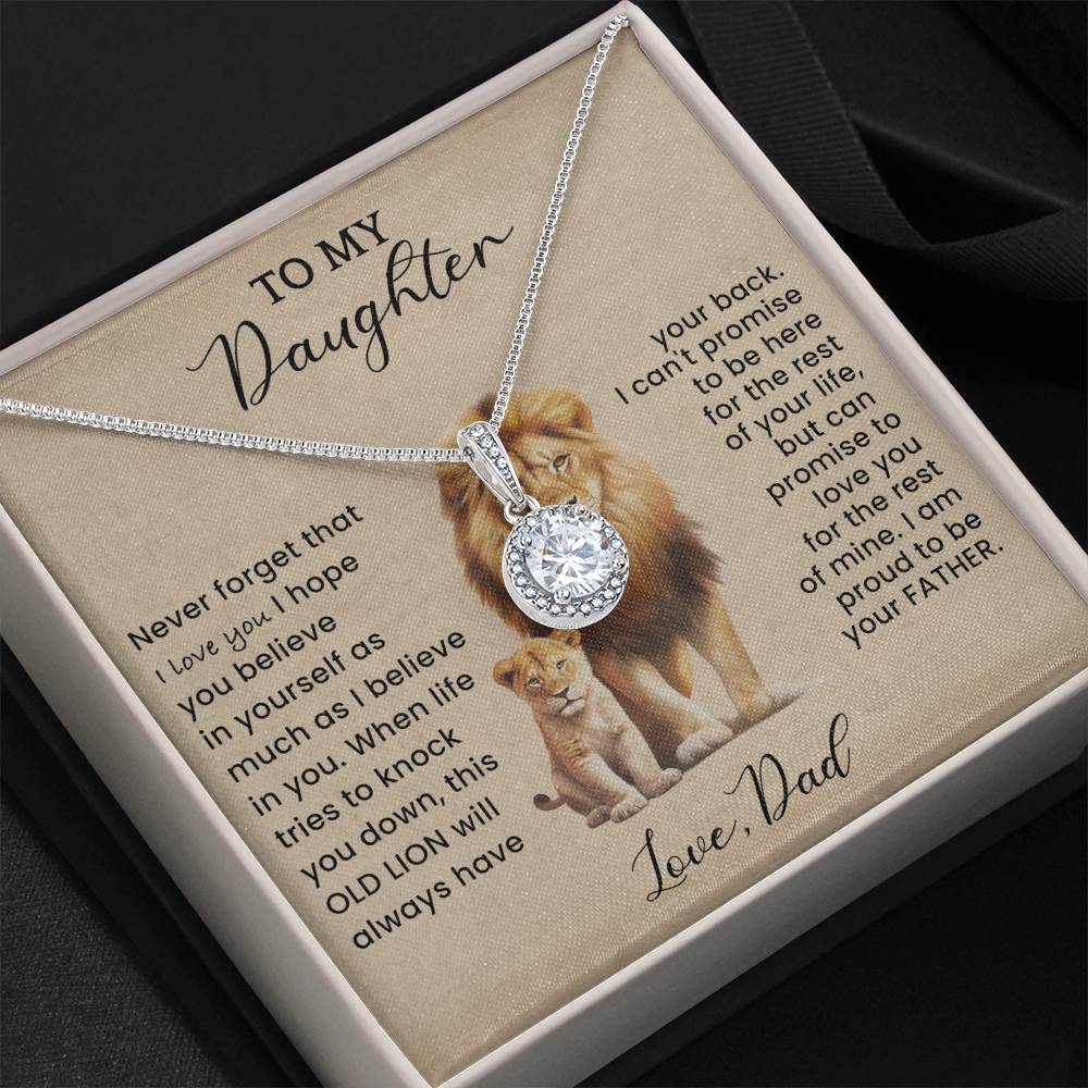Sterling Silver Necklace "To My Daughter - I Love You" - Image 2