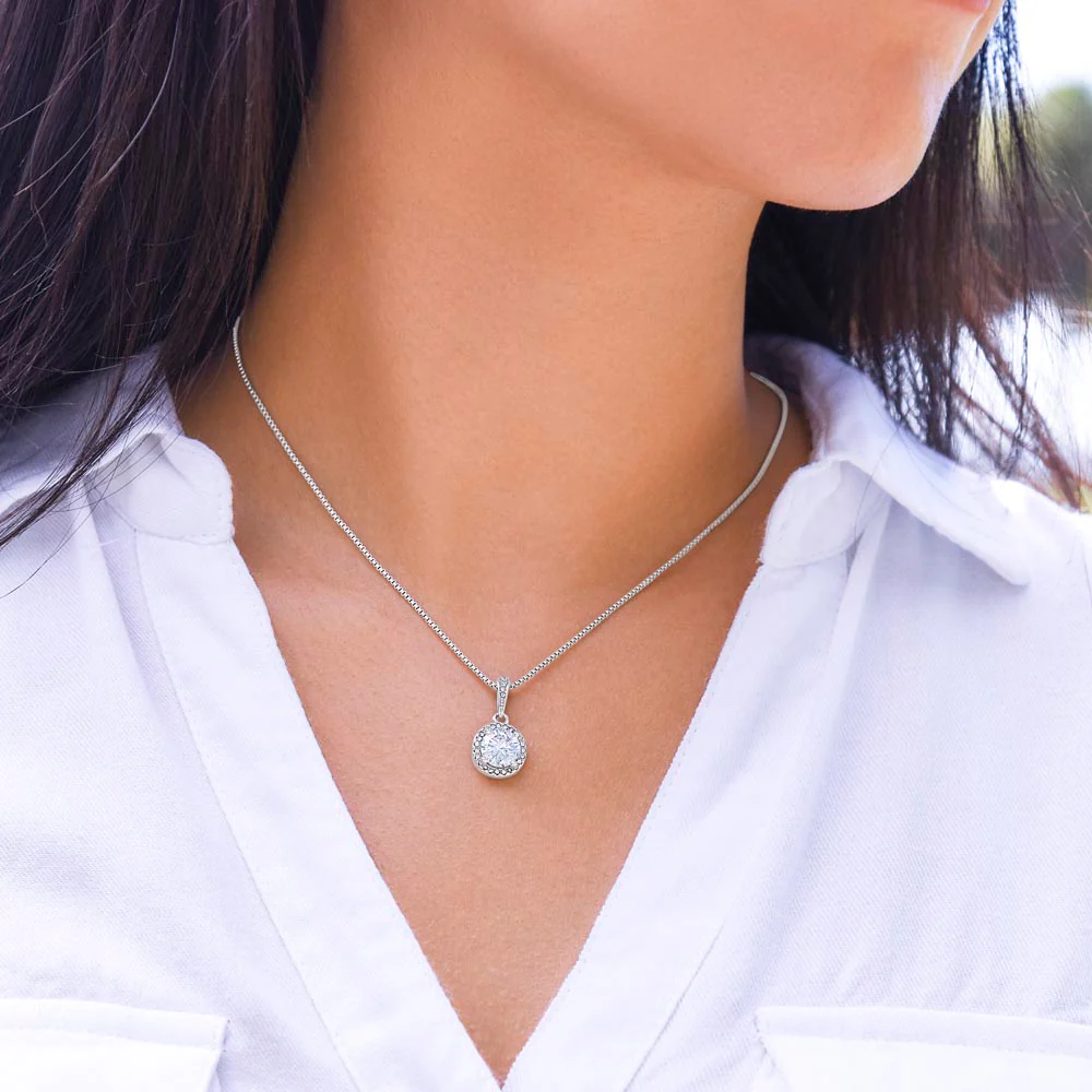 Sterling Silver Necklace "To My Daughter - I Love You" - Image 3