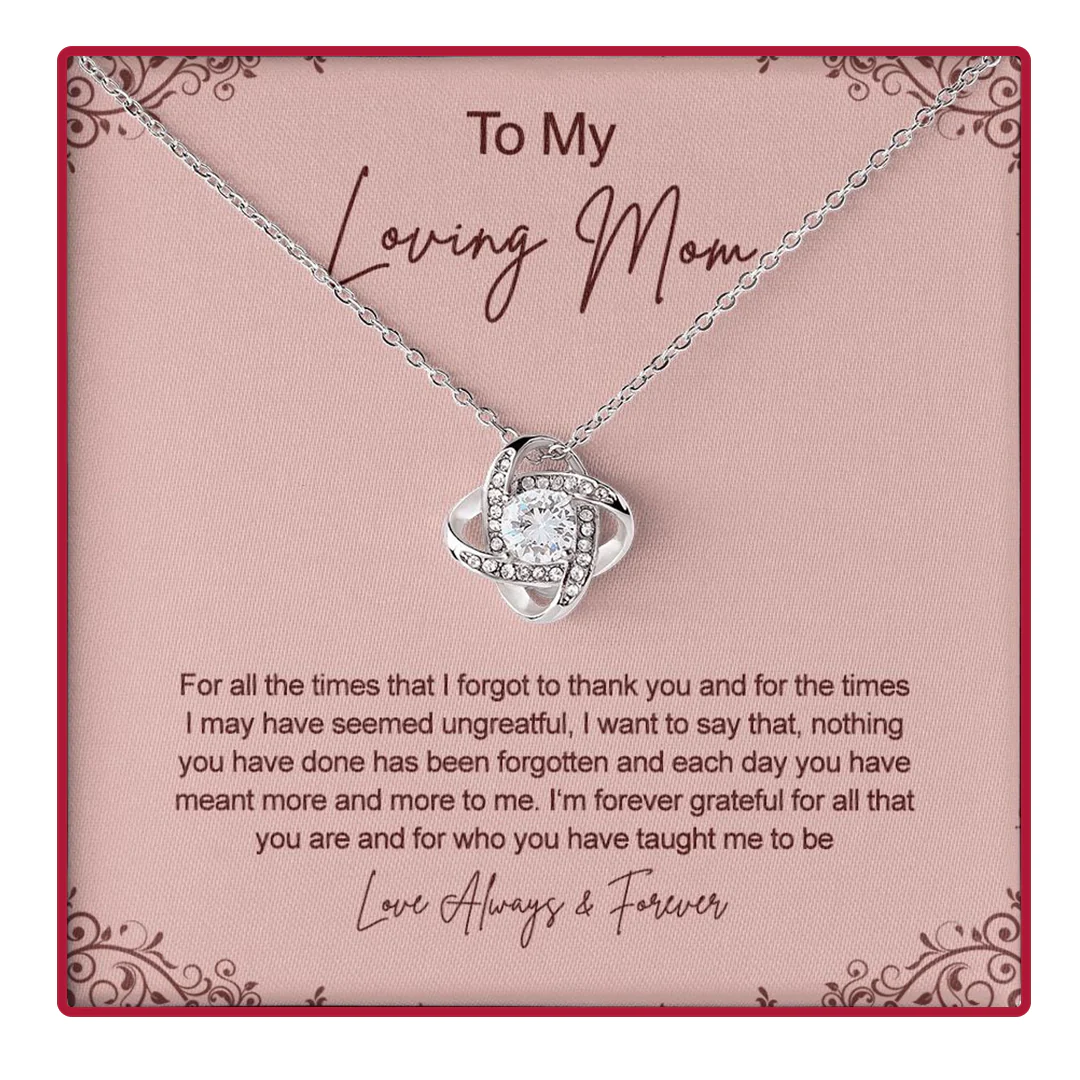 Sterling Silver Necklace - With Real Rose - Loving Mom - Image 6