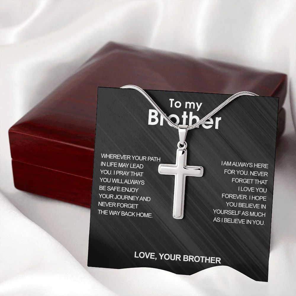 Luxury cross necklace - To my Brother - Image 4