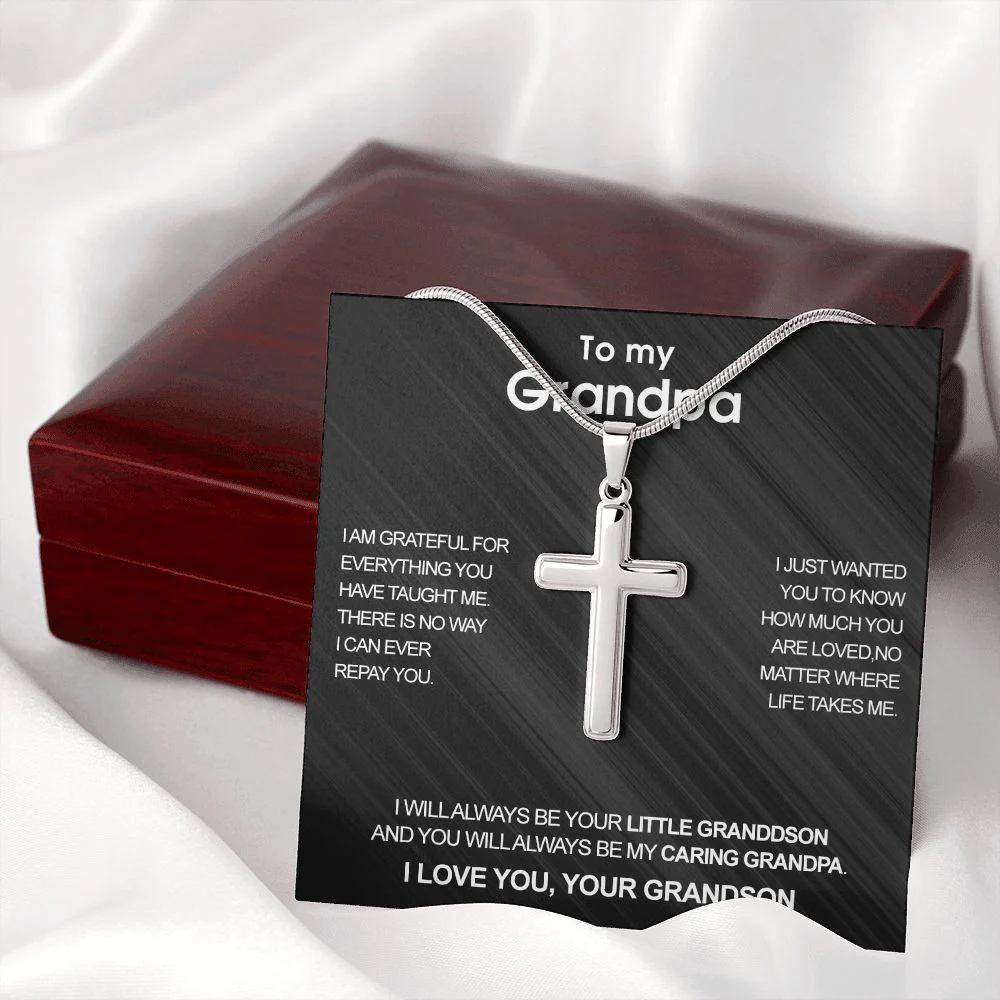 Luxury cross necklace - To my Grandpa - Image 3