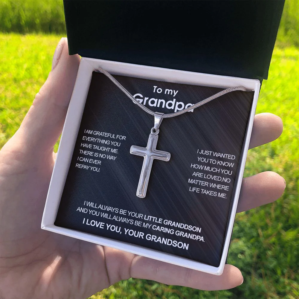 Luxury cross necklace - To my Grandpa - Image 4