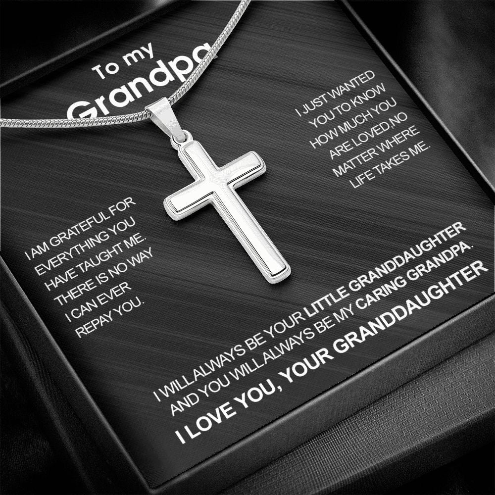Luxury cross necklace - To my Grandpa - Image 5