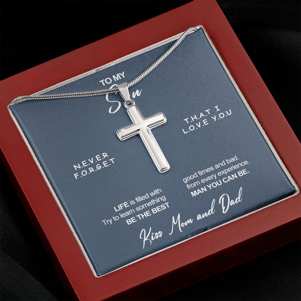 Stainless steel necklace - Kiss, Mom & Dad - Image 6