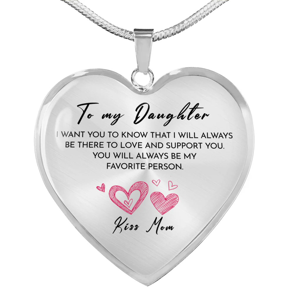 Heart necklace - To my Daughter