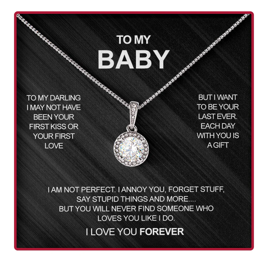 Sterling Silver Necklace - With Real Rose - To My Baby - Image 3