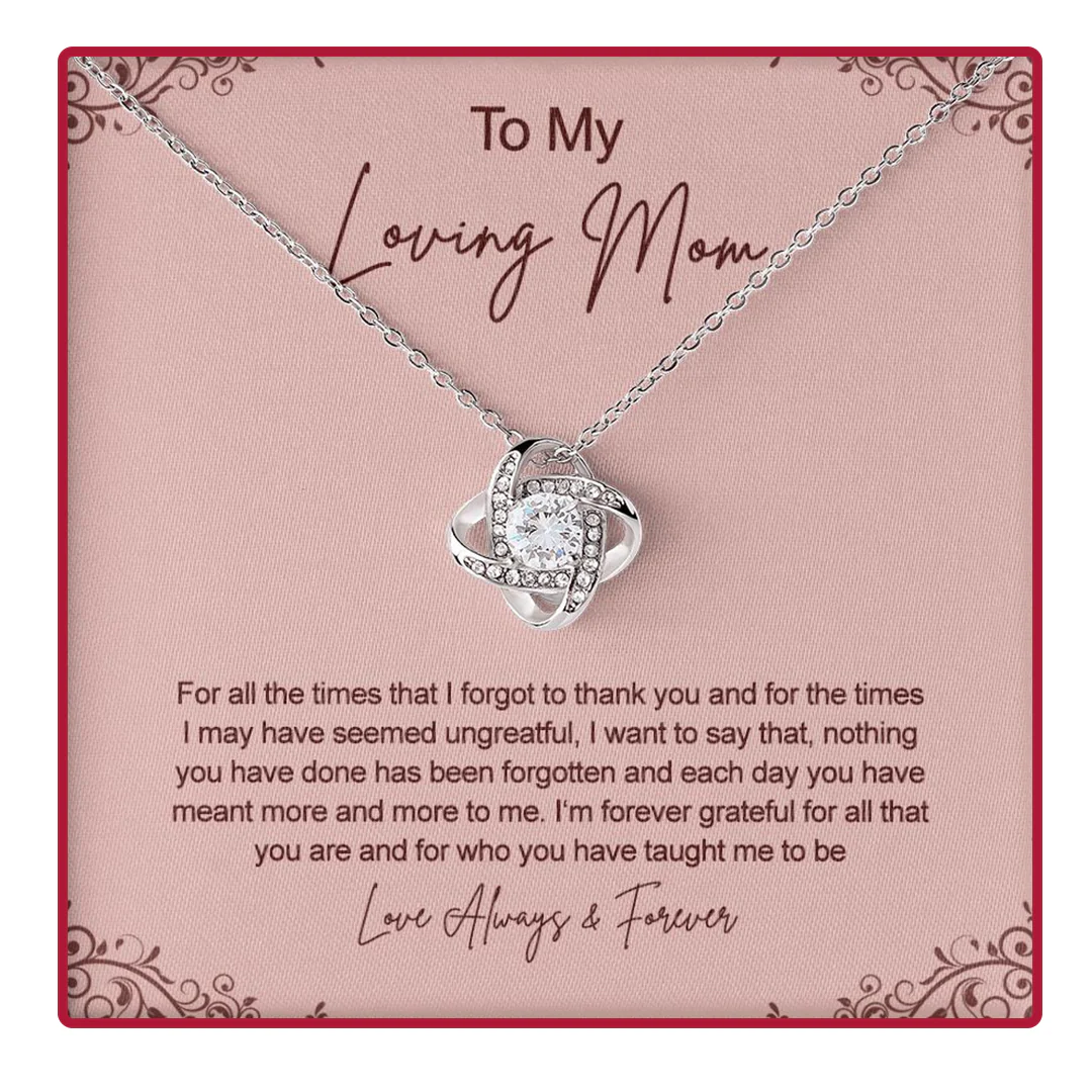 Sterling Silver Necklace with Rose Box - Loving Mother - Image 4