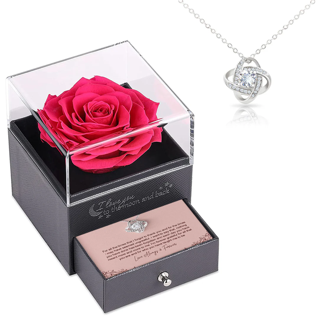 Sterling Silver Necklace with Rose Box - Loving Mother - Image 6