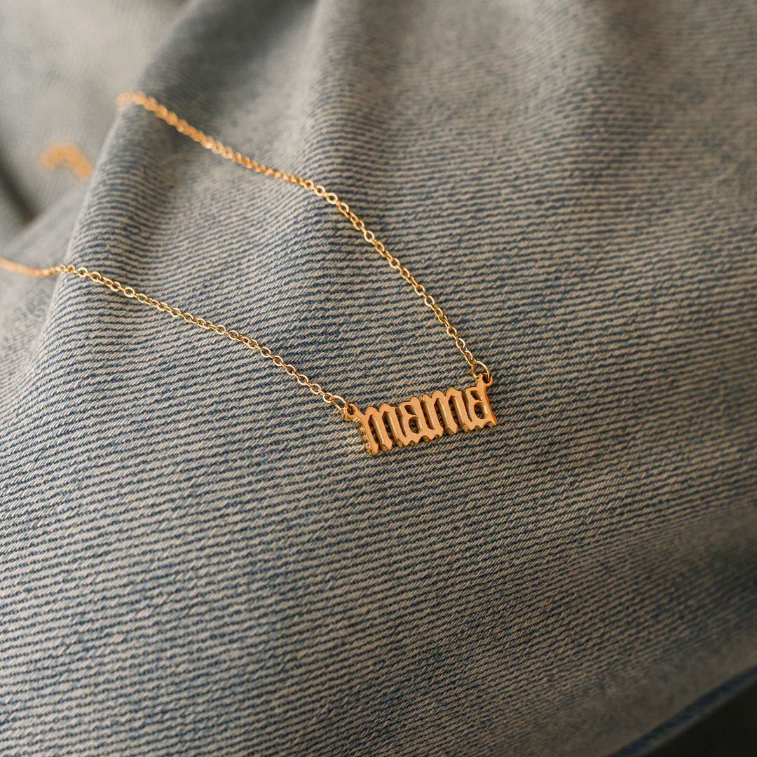 Sterling Silver - MAMA Letter Necklace - Image 5