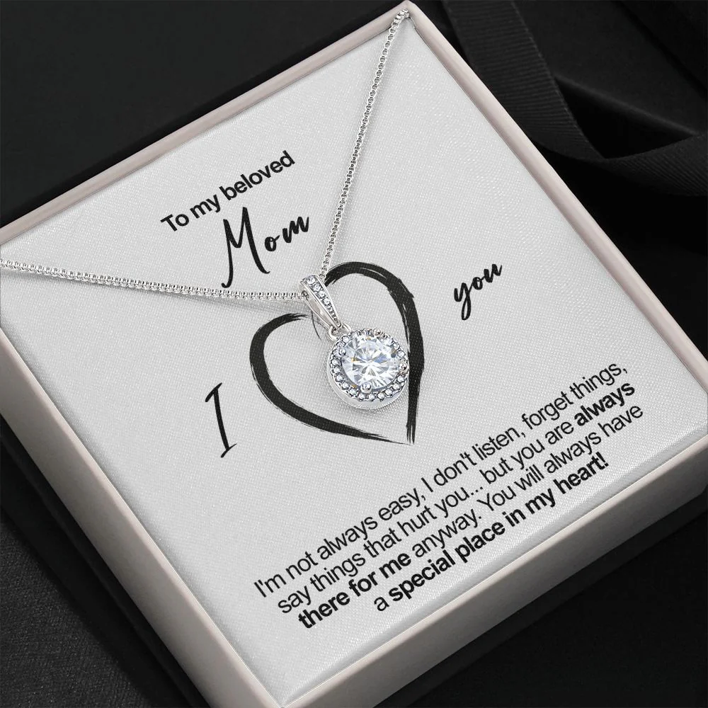 Sterling Silver Necklace - To my beloved Mom