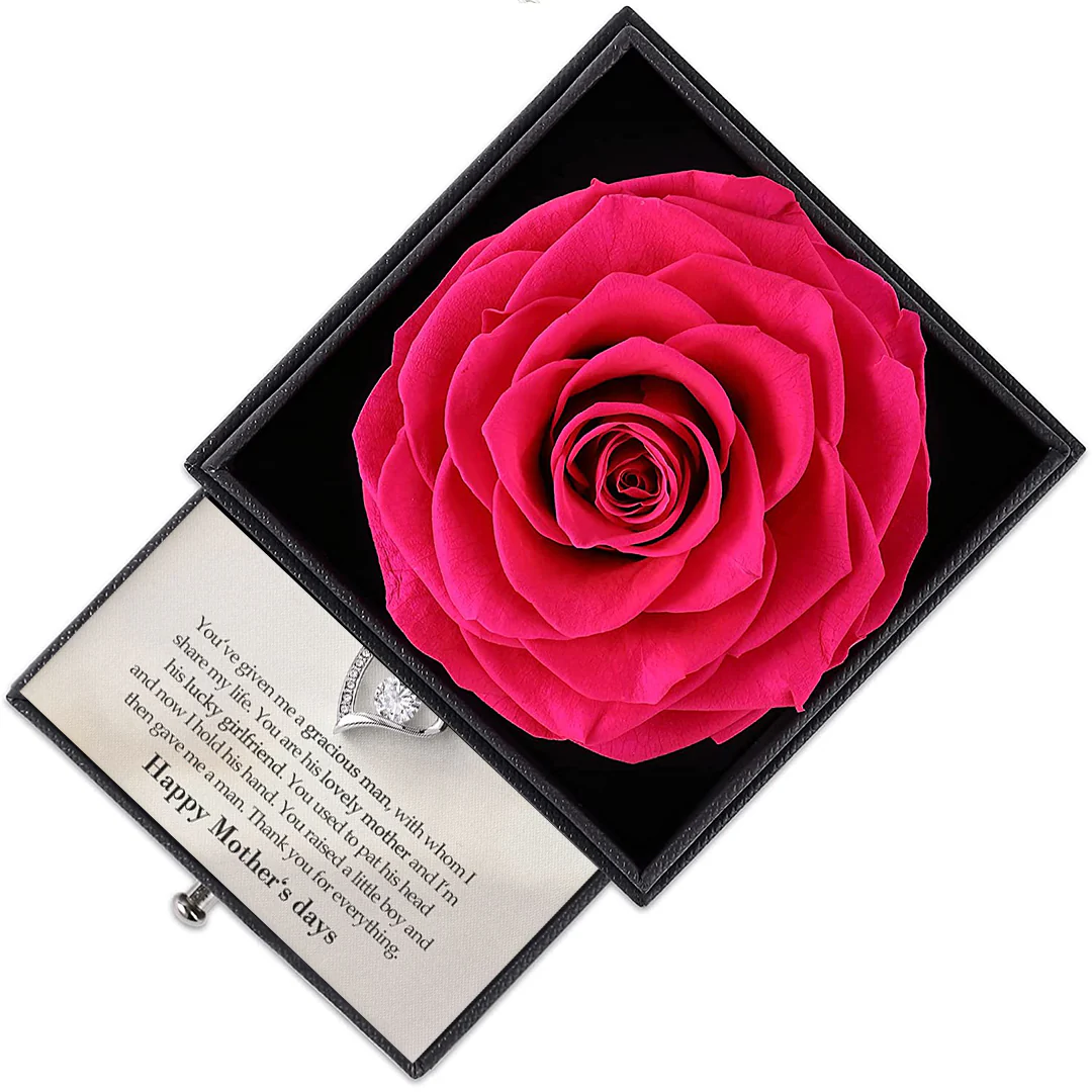 Sterling Silver Necklace with Rose Box - To My Friend´s Mom - Image 9