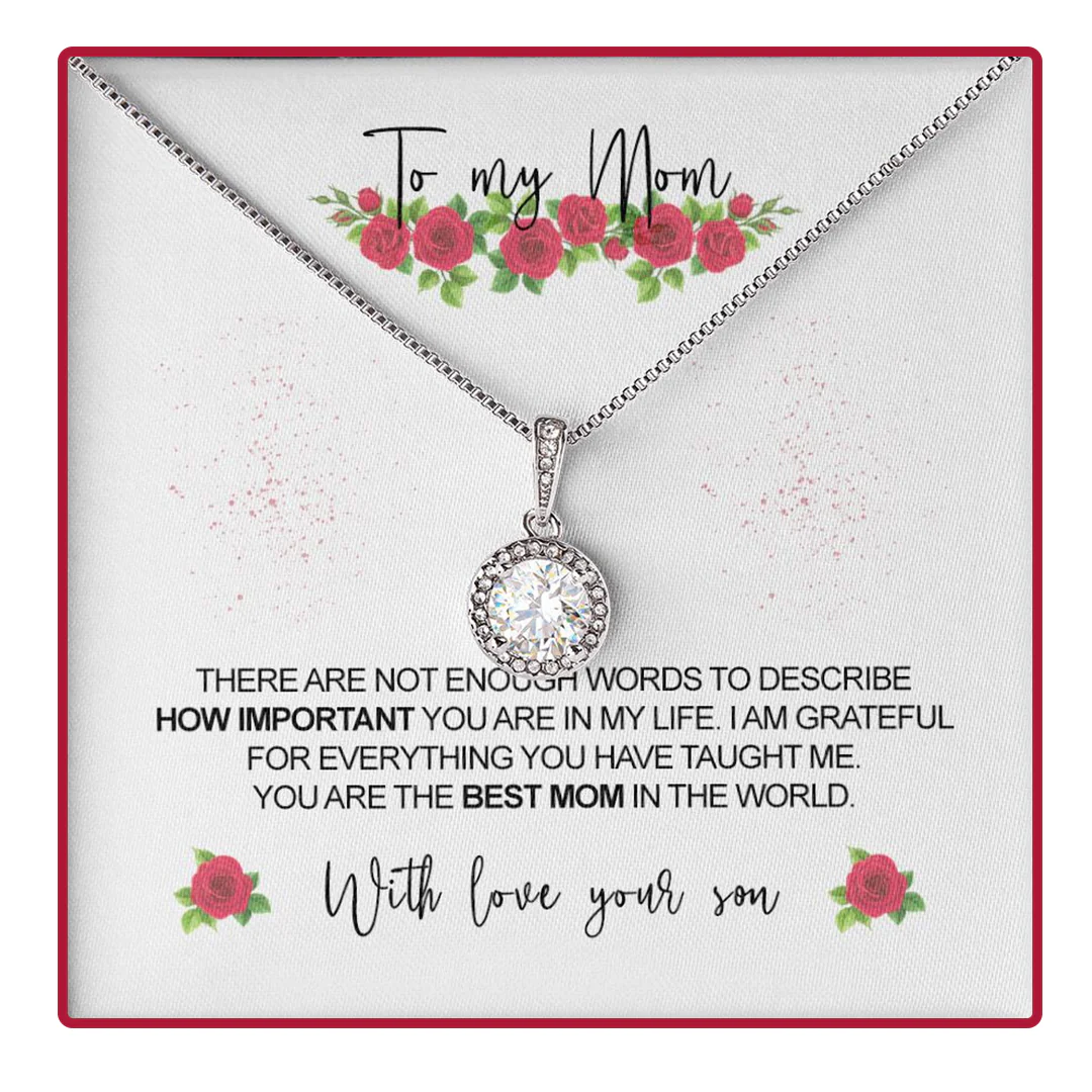 Sterling Silver Necklace - With Real Rose - To my Mom - Image 7