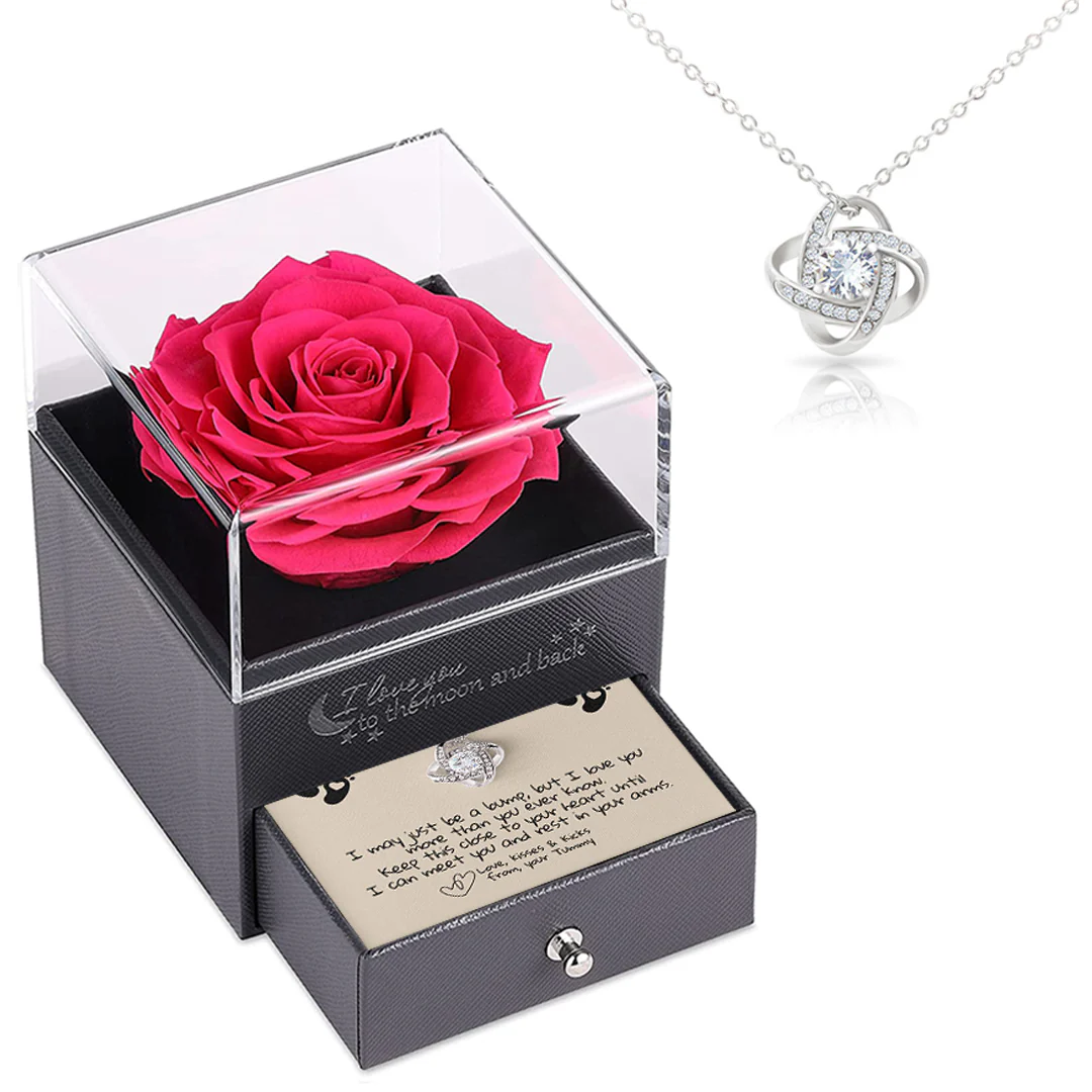 Sterling Silver Necklace with Rose Box - To my Mommy - Image 3
