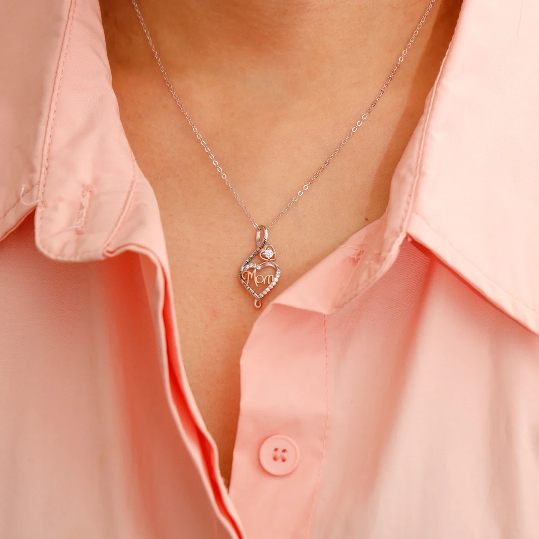 Sterling Silver - MOM Letter Necklace - Image 5