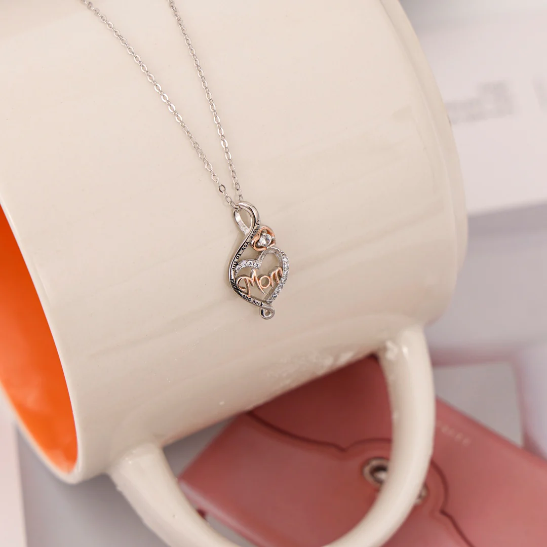 Sterling Silver - MOM Letter Necklace - Image 6