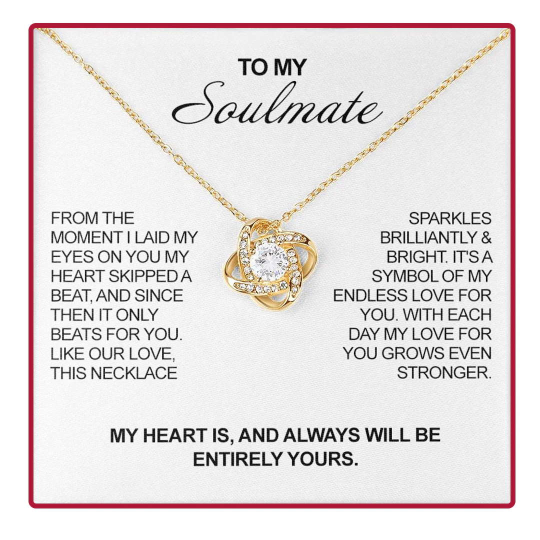 Sterling Silver Necklace - With Real Rose - To My Soulmate - Image 3