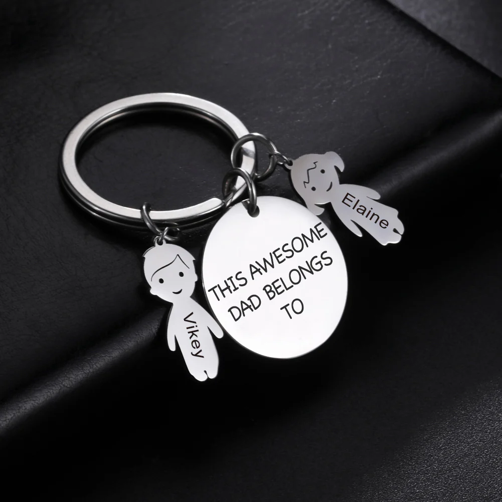Personalized keychain - This Dad belongs to - Image 2