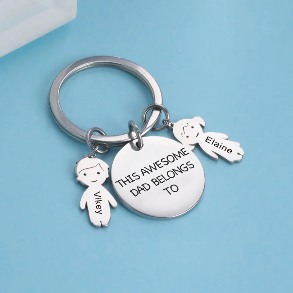 Personalized keychain - This Dad belongs to - Image 3