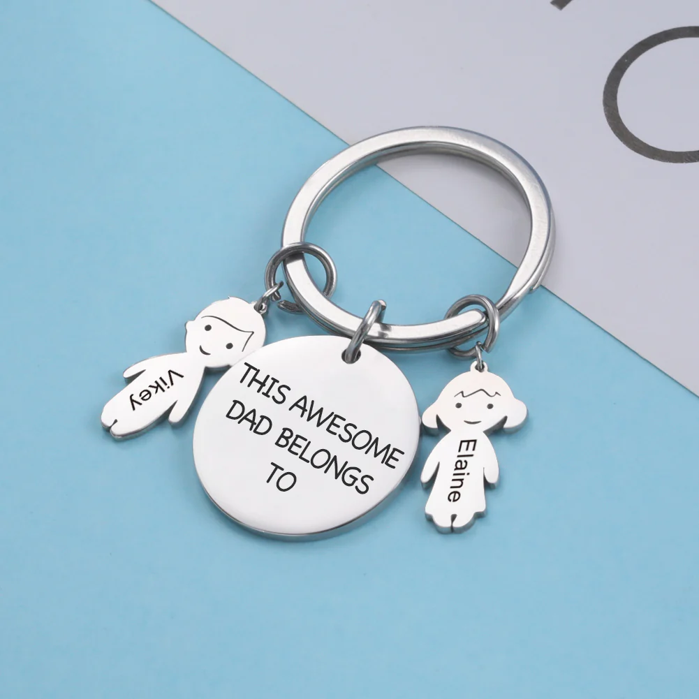Personalized keychain - This Dad belongs to - Image 4