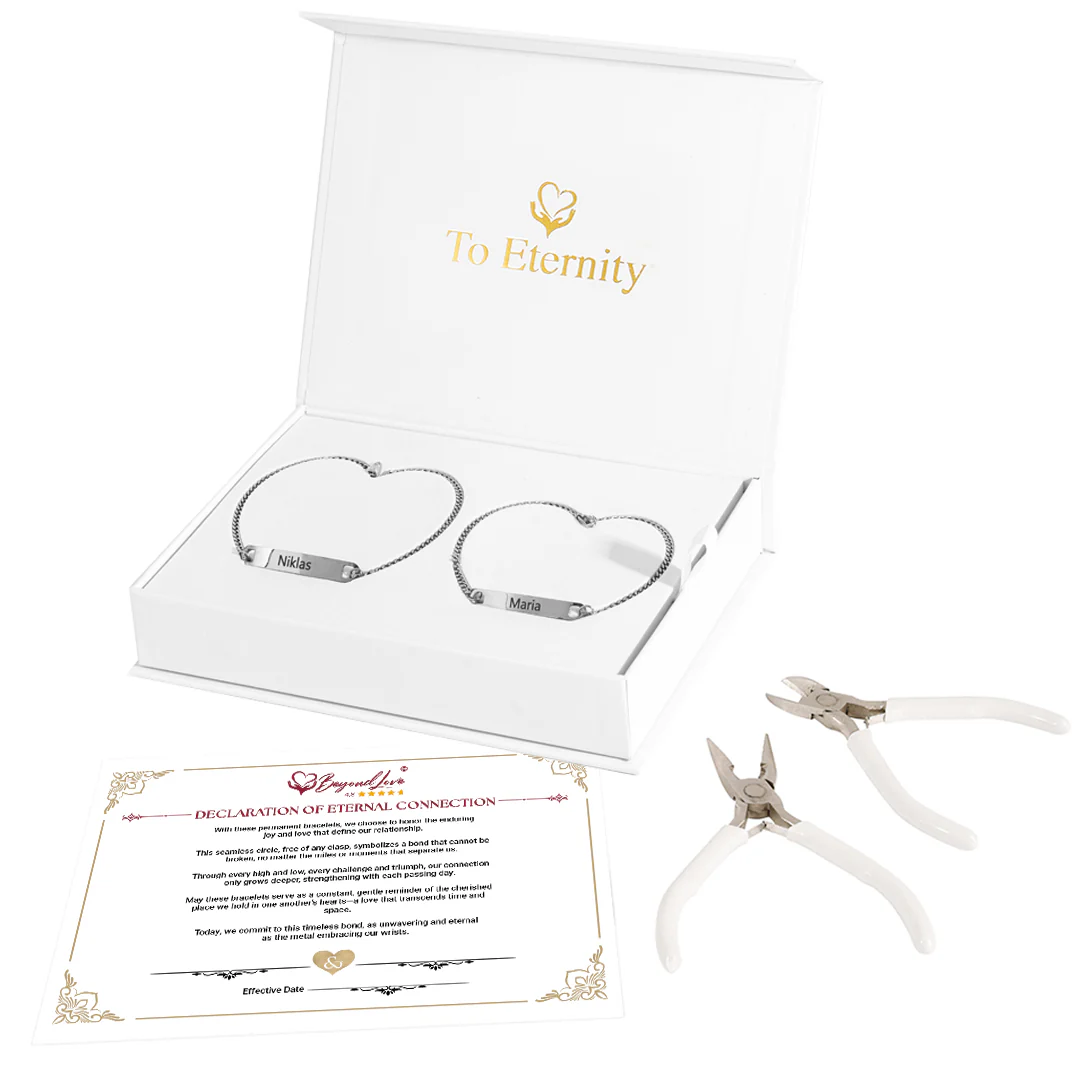 Beyond Love Permanent Partner-Bracelets with Engraving