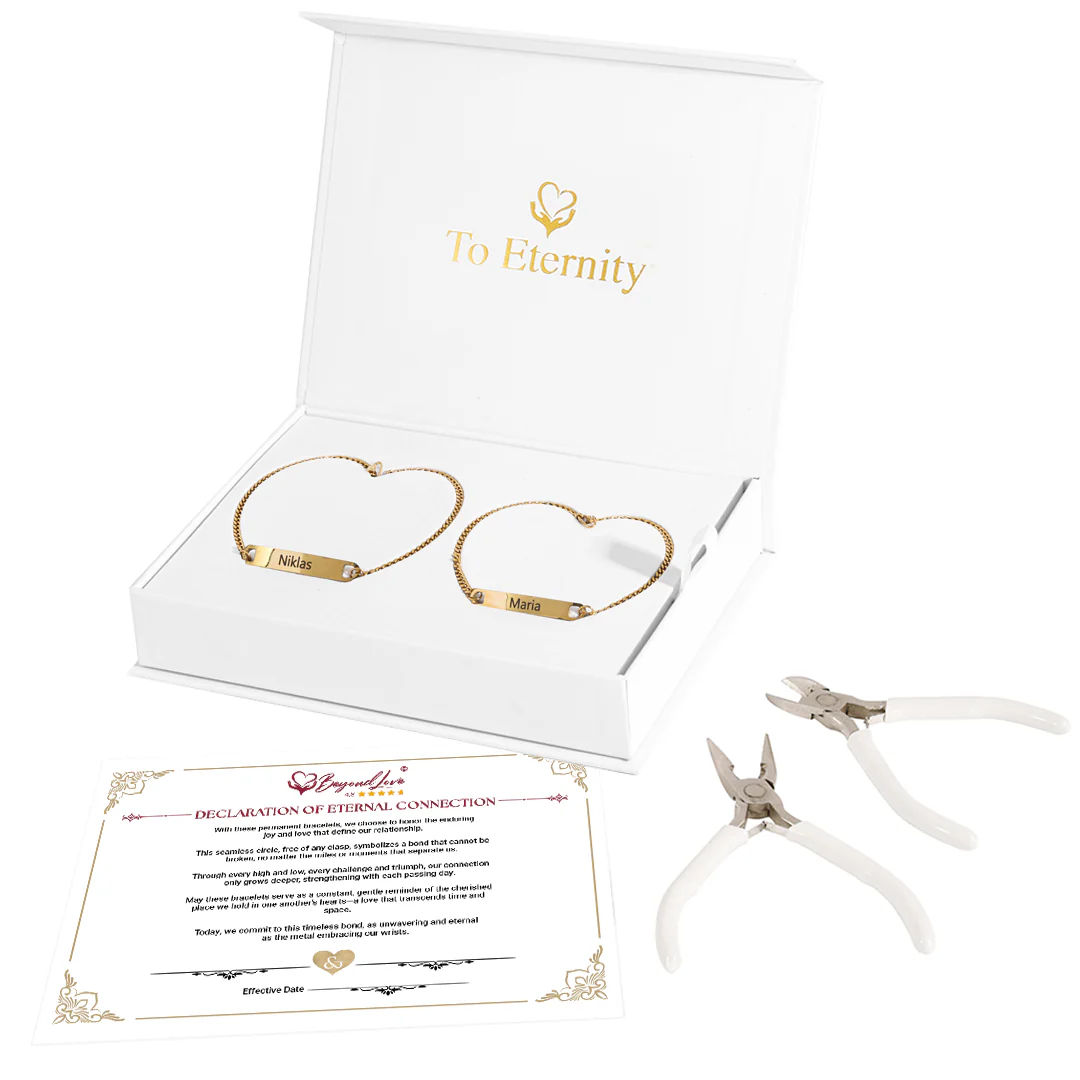 Beyond Love Permanent Partner-Bracelets with Engraving - Image 3