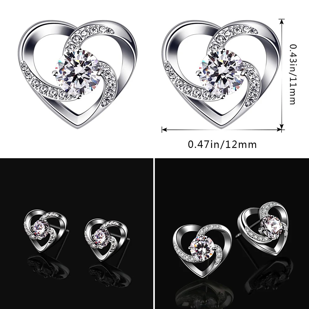 Sparkling Love Set - Necklace, Earrings & Bracelet - Image 8