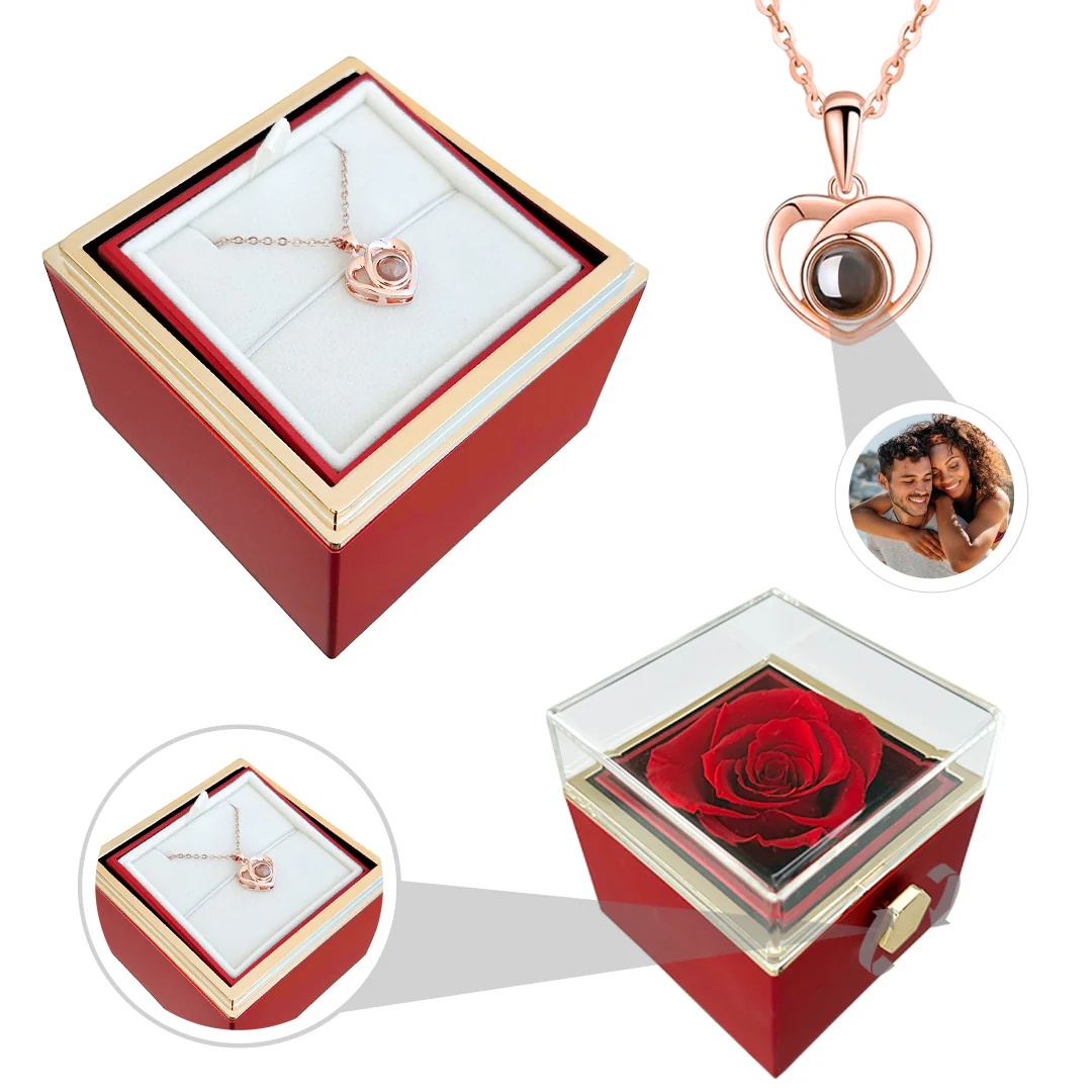 Personalized photo necklace - With Real Rose - Image 13