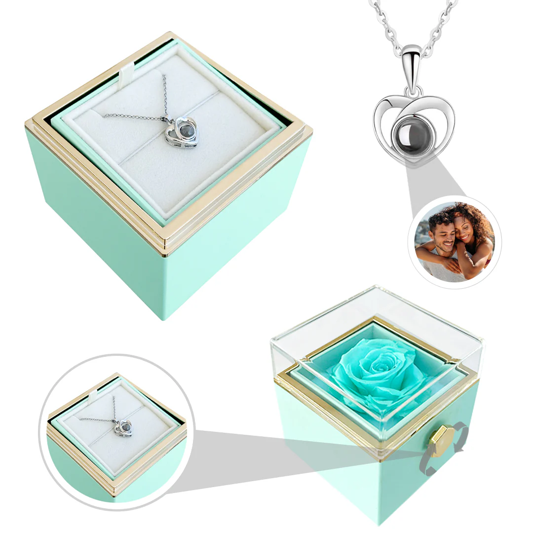 Personalized photo necklace - With Real Rose - Image 16