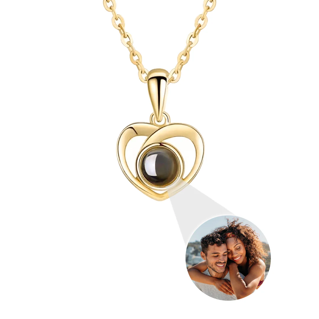 Personalized photo necklace - With Real Rose - Image 3