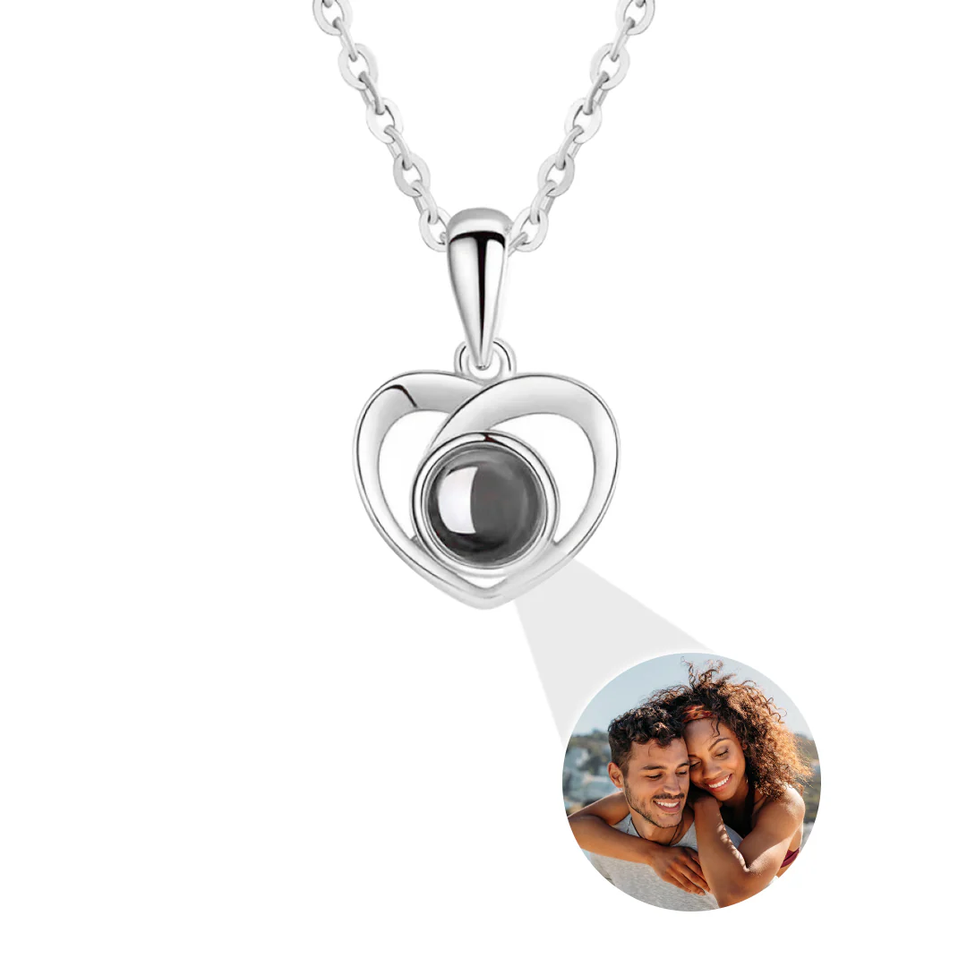Personalized photo necklace - With Real Rose - Image 4