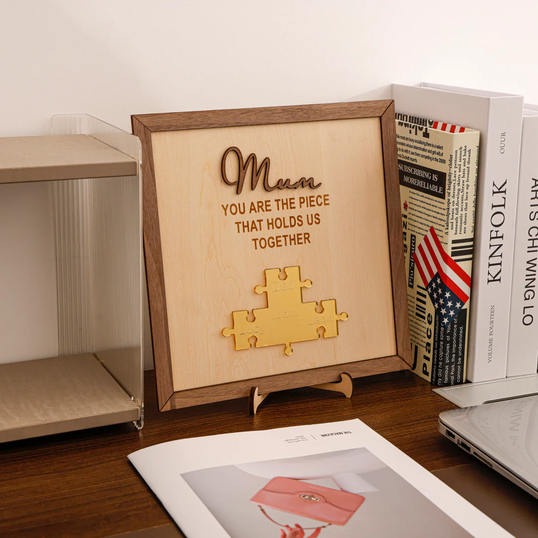 Puzzle sign - Mom, you are the piece that holds us together - Image 3