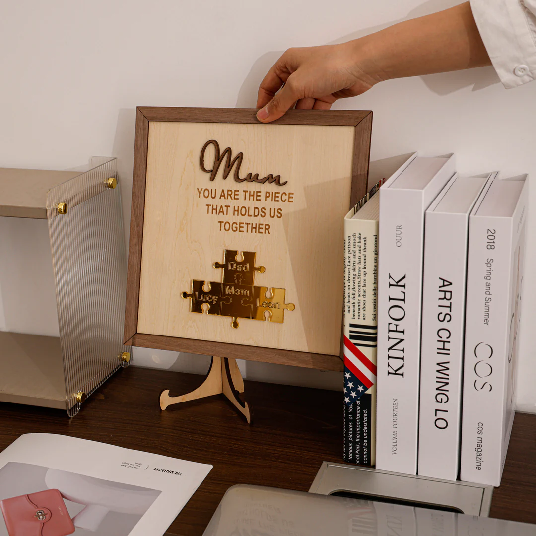 Puzzle sign - Mom, you are the piece that holds us together - Image 4