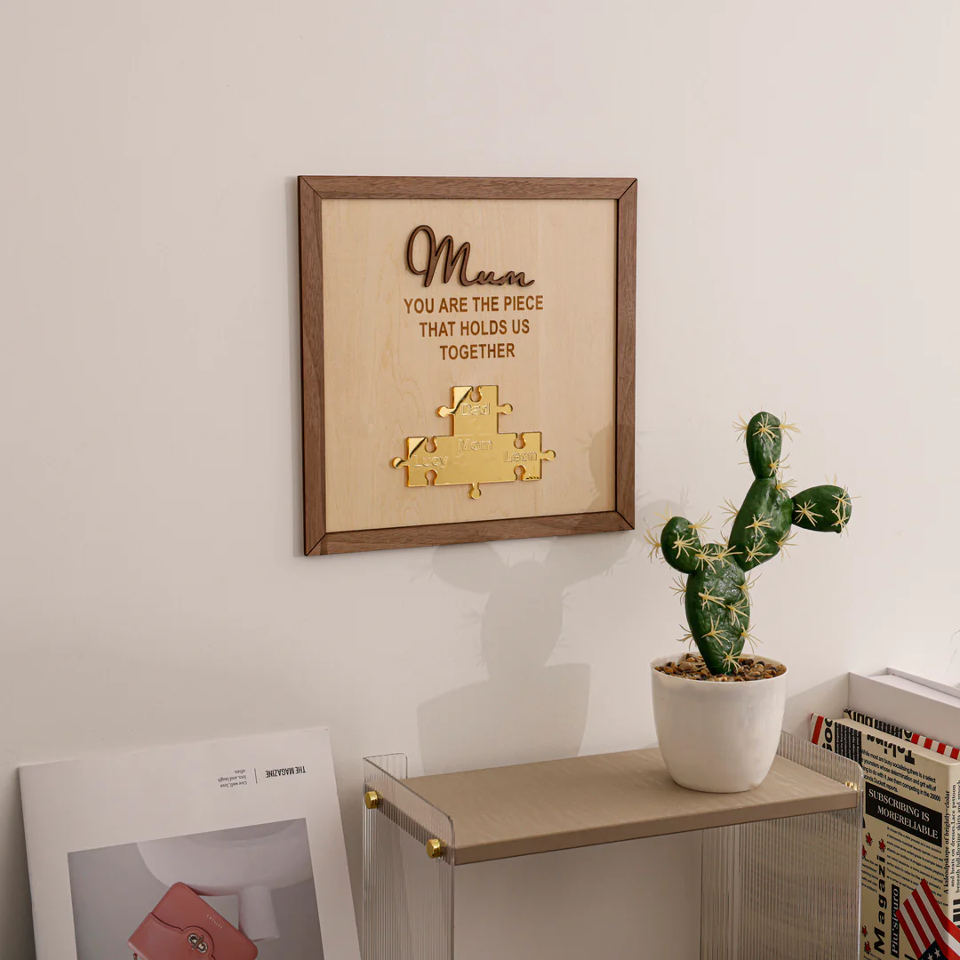 Puzzle sign - Mom, you are the piece that holds us together - Image 5