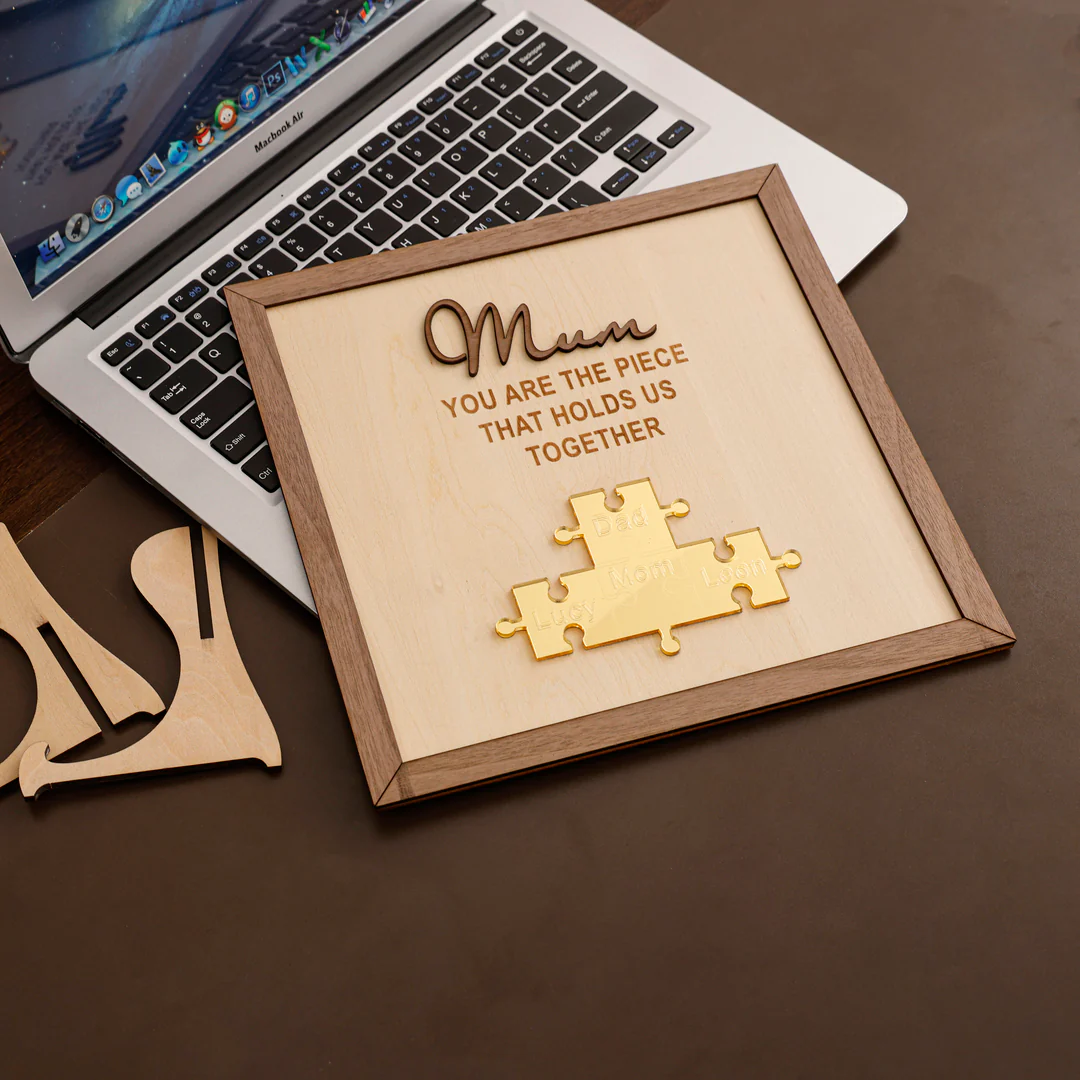 Puzzle sign - Mom, you are the piece that holds us together - Image 6